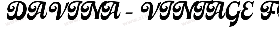 DAVINA - VINTAGE FONT - PERSONAL USE字体转换